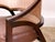 Wood Edward Wormley for Dunbar Y Back Captains Chairs - Mid Century Rosewood + Leather + Cane For Sale - Image 7 of 12