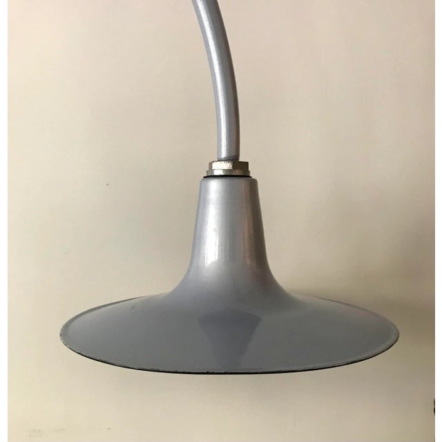 Baby Blue Vintage Powder Blue Wall Mount Barn Light For Sale - Image 8 of 12