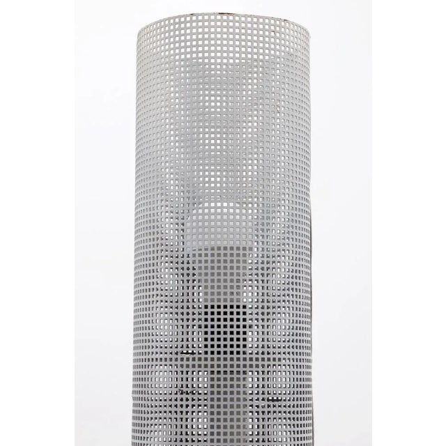 Vintage Italian White Metal Floor Lamp, 1960 For Sale - Image 11 of 12