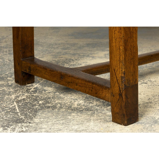 Early 19th Century French Provincial Walnut Farmhouse Refectory Table For Sale - Image 18 of 18