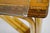 1950s Bamboo Bentwood Rattan Strand Glass Top X Base Console Accent Table For Sale - Image 9 of 11