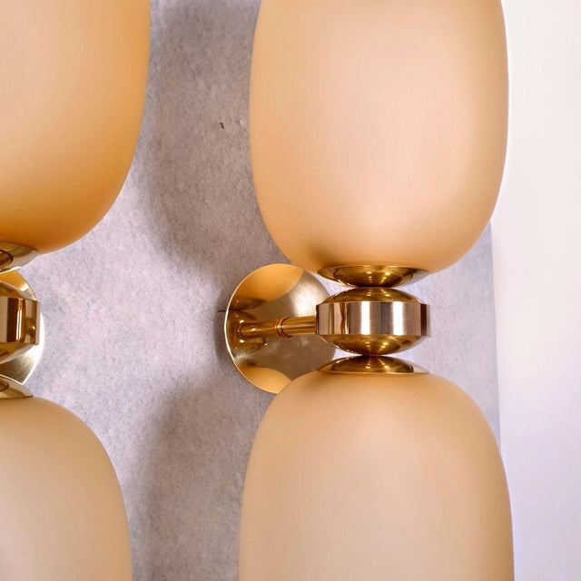 Scandinavian Amber Mid Century Modern, Murano Glass Sconces - Pair For Sale In Dallas - Image 6 of 9