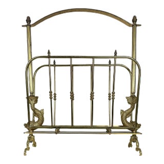 Neoclassical Brass Magazine Rack, Attributed to Maison Jansen, C. 1940 For Sale