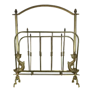 Neoclassical Brass Magazine Rack, Attributed to Maison Jansen, C. 1940
