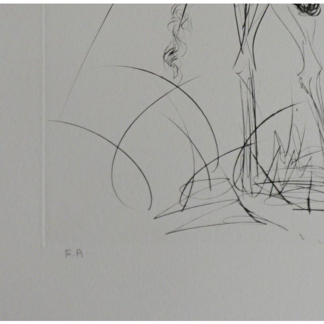 Surrealism 1970s Dali Don Quixote & Sancho Panza Sancho Panza H/S Dali Archive Surreal Certified For Sale - Image 3 of 4