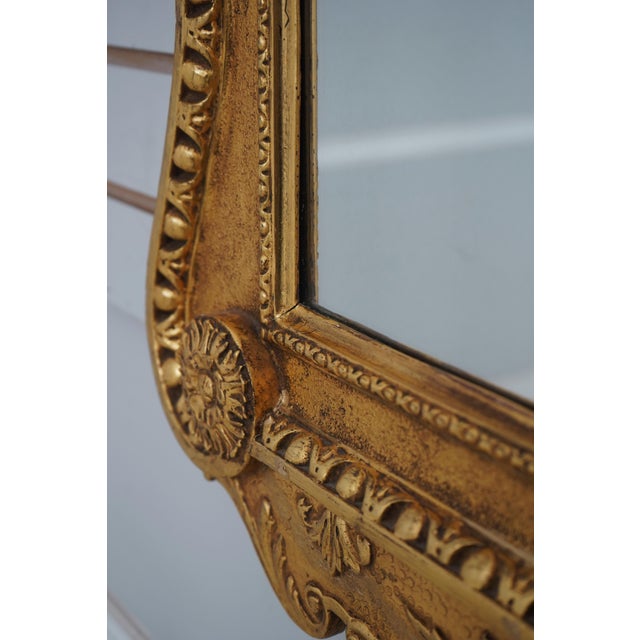 Gold Vintage George III Gold Gilt Carved Framed Mirror For Sale - Image 8 of 12