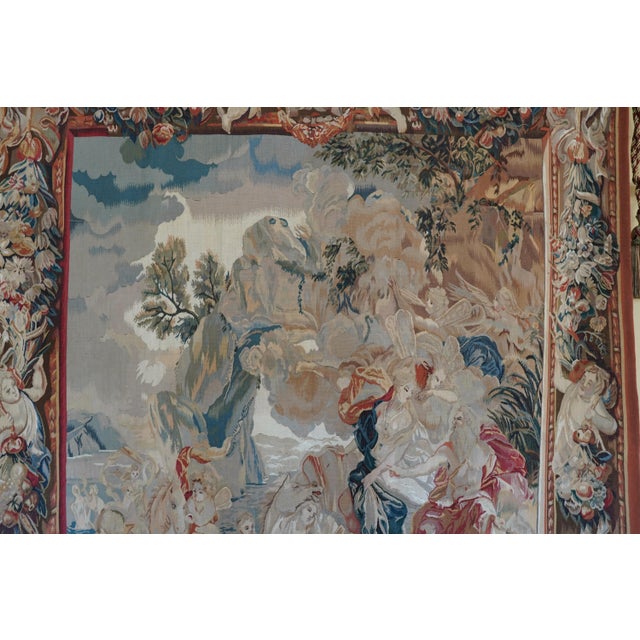 Vintage Tapestry Depicting Angels For Sale - Image 15 of 18