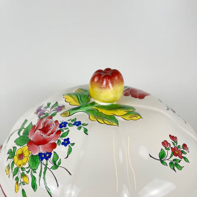 Soup tureen with lid, Réverbère model, by KG Lunéville Dimensions: 31 x 23 cm Total height: 23 cm Excellent condition for...