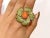 Bochic "Orient" Orange Opal & Multi Peridot Cocktail Ring Set 18K Gold&Silver For Sale - Image 16 of 18
