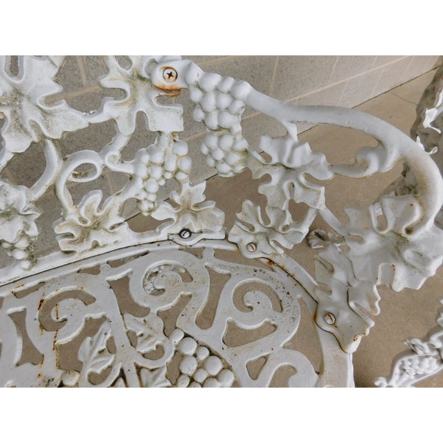 Vintage Grape Vine Pattern Cast Iron 3 Pc Garden Chair Set, Vintage Circa 1950's Features quality cast iron with grape...