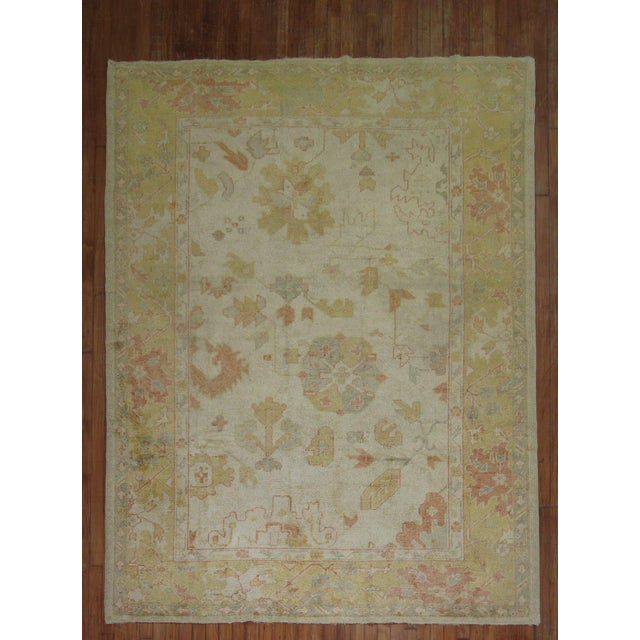 One of a kind Turkish Oushak re-created using recycled vegetable dyed angora wool giving it an old world look and feel....