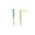 Contemporary Emerald Diamond Wedding Dangle Earrings in 14k Gold- A Pair For Sale - Image 4 of 13