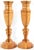Pair of Vintage Turned Wood Bird's Eye Maple Candlesticks For Sale In San Francisco - Image 6 of 6