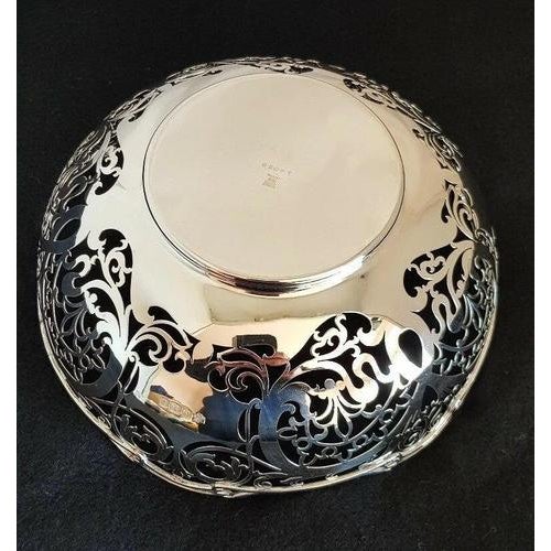 Antique Sterling Silver Fruit from Bowl Hawksworth, Eyre & Co, 1920s For Sale - Image 4 of 14