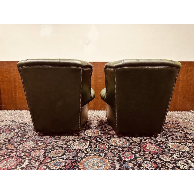 Green Springvale Chesterfield Woburn Chairs, Set of 2 For Sale - Image 8 of 18