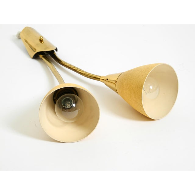 Mid-Century Modern Brass Wall Lamp with Gooseneck and Double Shade by Cosack Leuchten, 1950s For Sale - Image 16 of 18