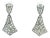 Vintage Platinum Diamond Articulated Drop Earrings, Circa 1940s, A Pair For Sale