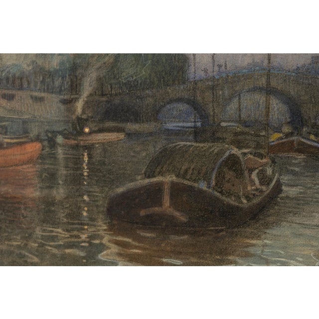 Pastel chalk on paper, laminated on cardboard signed "Rud Quittner" Auction catalog Leo Schidlof's Kunstauktionshaus,...