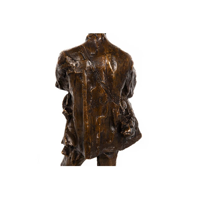 Rare Italian Modernist Bronze Sculpture of General Sirtori by Enrico Butti For Sale - Image 13 of 16