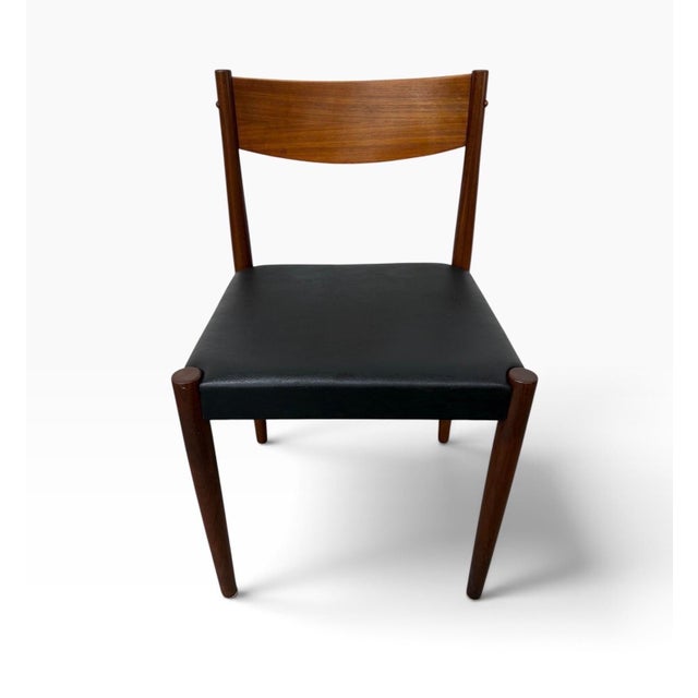 Mid-Century Danish Modern Teak Dining Chairs - Set of 4 - Reupholstered! For Sale - Image 4 of 8