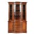 Baker Furniture Style Georgian Carved Mahogany Breakfront Bookcase Cabinet, Circa 1950s For Sale