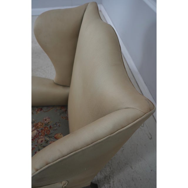 Antique Chippendale Mahogany Wing Chair W. Needlepoint For Sale - Image 13 of 18