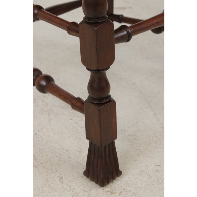 Set of 8 Country Queen Anne Rush Seat Dining Chairs For Sale - Image 17 of 18