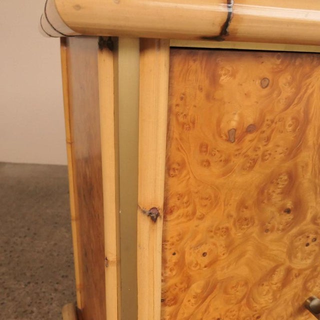 Vintage Burl Bamboo Sideboard, 1980s For Sale - Image 10 of 15