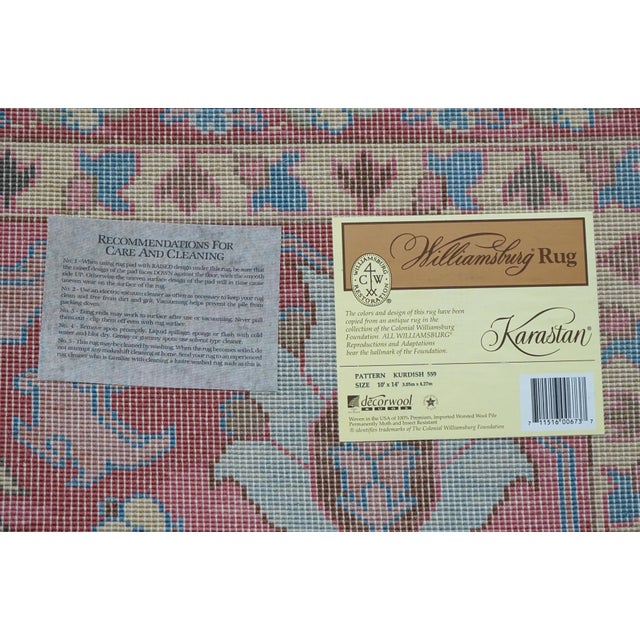 Karastan Colonial Williamsburg #559 Approx. 10 X 14 Rug For Sale - Image 9 of 10