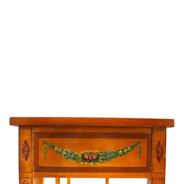 Wellington Hall Reproduction Adams Decorated Satinwood & Mahogany Table C1930 For Sale - Image 13 of 14