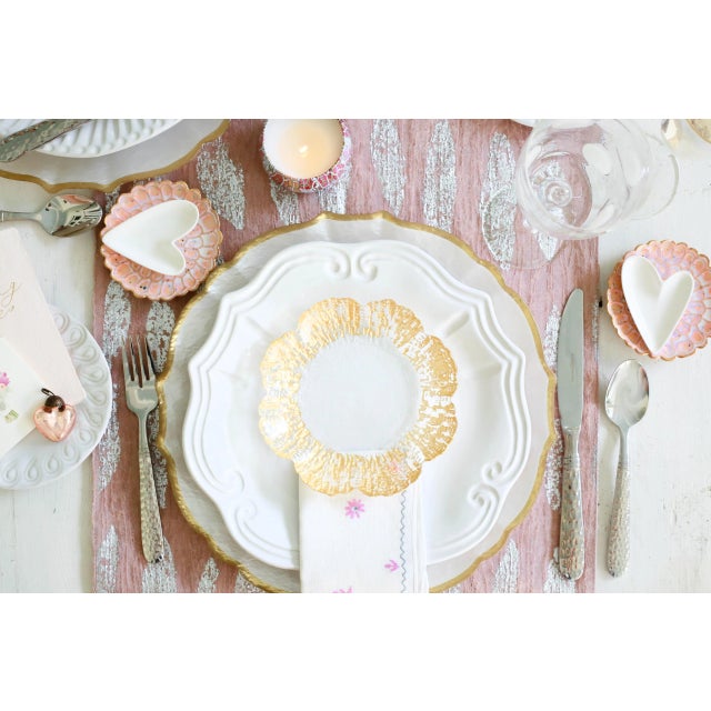 2020s VIETRI Rufolo Glass Gold Small Shallow Bowl For Sale - Image 5 of 13