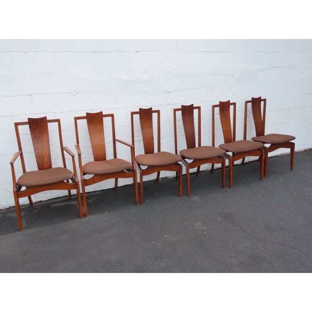 Young Furniture Mid Century Floating Top Sculptura Dining Table Six Chairs 6649 For Sale - Image 10 of 18