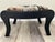 Antique Early 20th Century Victorian Footstool Black With Cat Tapestry Upholstered Cushion For Sale In Orlando - Image 6 of 9