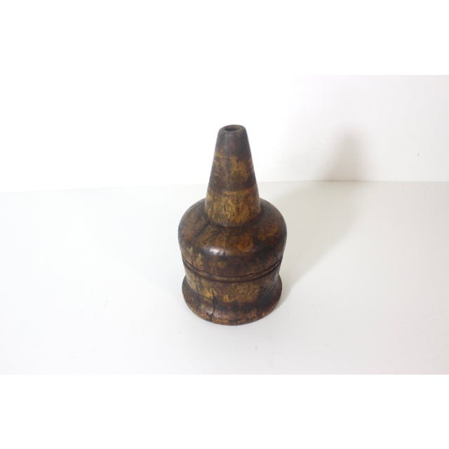 Antique Wood Kitchen Funnel With Patina For Sale - Image 4 of 9