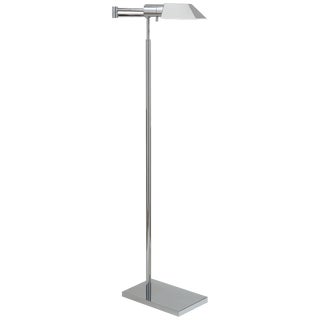 Visual Comfort Signature Studio Swing Arm Floor Lamp in Polished Nickel For Sale