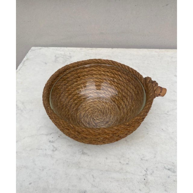Mid-Century Modern Mid-Century Rope Basket Adrien Audoux & Frida Minet For Sale - Image 3 of 7