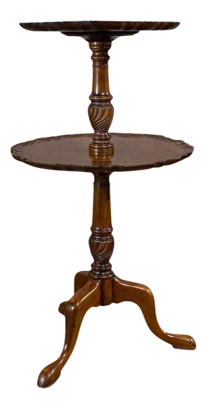 1900s Victorian Antique Two-Tier Dumb Waiter