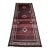 Vintage Afghan Baluchi Hand-Knotted Wool Runner | Deep Burgundy & Ivory Tribal Diamond Rug For Sale