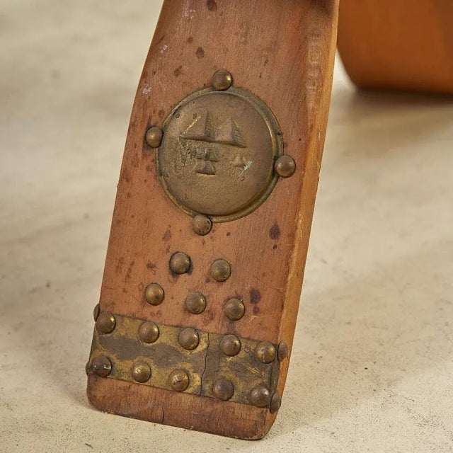 Vintage Wooden Saddle Seat For Sale - Image 4 of 6