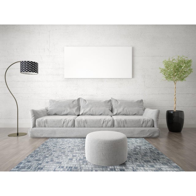 Contemporary 6x9 Tessa Sophisticated Gray Geometric Modern Hand Knotted Wool Carpet Rug For Sale - Image 3 of 8