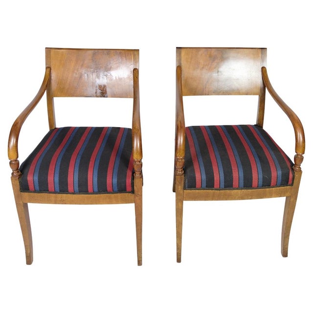 Set of Antique Empire Style Armchairs in Mahogany, 1920s For Sale - Image 11 of 11