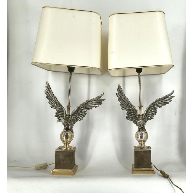 Nikkel Eagle Table Lamps by Loevsky and Loevsky, 1970s, Set of 2 For Sale - Image 16 of 18