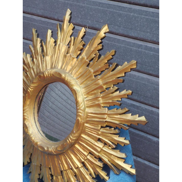 Gilt Sun Wall Mirror, 1970s For Sale - Image 6 of 9