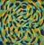 Gordon Sizelove "Elation" Pastel on Paper, Abstract Swirl Pattern Drawing in Turquoise, Bay Area California Art, Original 20 X 20 Inches, 2022 For Sale