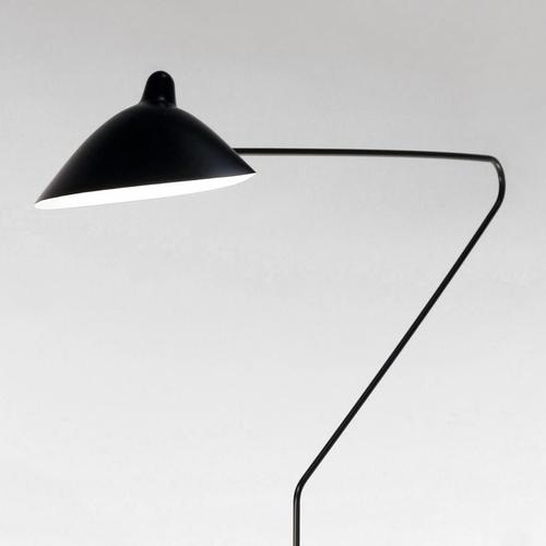 Mid-Century Modern Black Three Rotating Arms Floor Lamp by Serge Mouille For Sale - Image 6 of 15