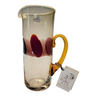 2000s Blenko Pitcher Atlantis Line by Wayne Husted For Sale