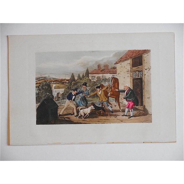 Traditional Antique Dogs & Horses Engraving For Sale - Image 3 of 3