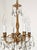 Antique 4 Arm 4 Light Glowing Graceful Brass Cut Lead Glass Crystal Chandelier ~ 4 Available For Sale - Image 4 of 11