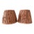Pair of Vintage That Shady Lady Burnt Orange Pleated Silk Embroidered Lamp Shades For Sale