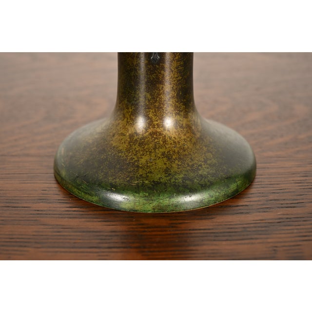 Heintz Arts & Crafts Sterling Silver on Bronze Candlesticks, Pair For Sale - Image 9 of 13